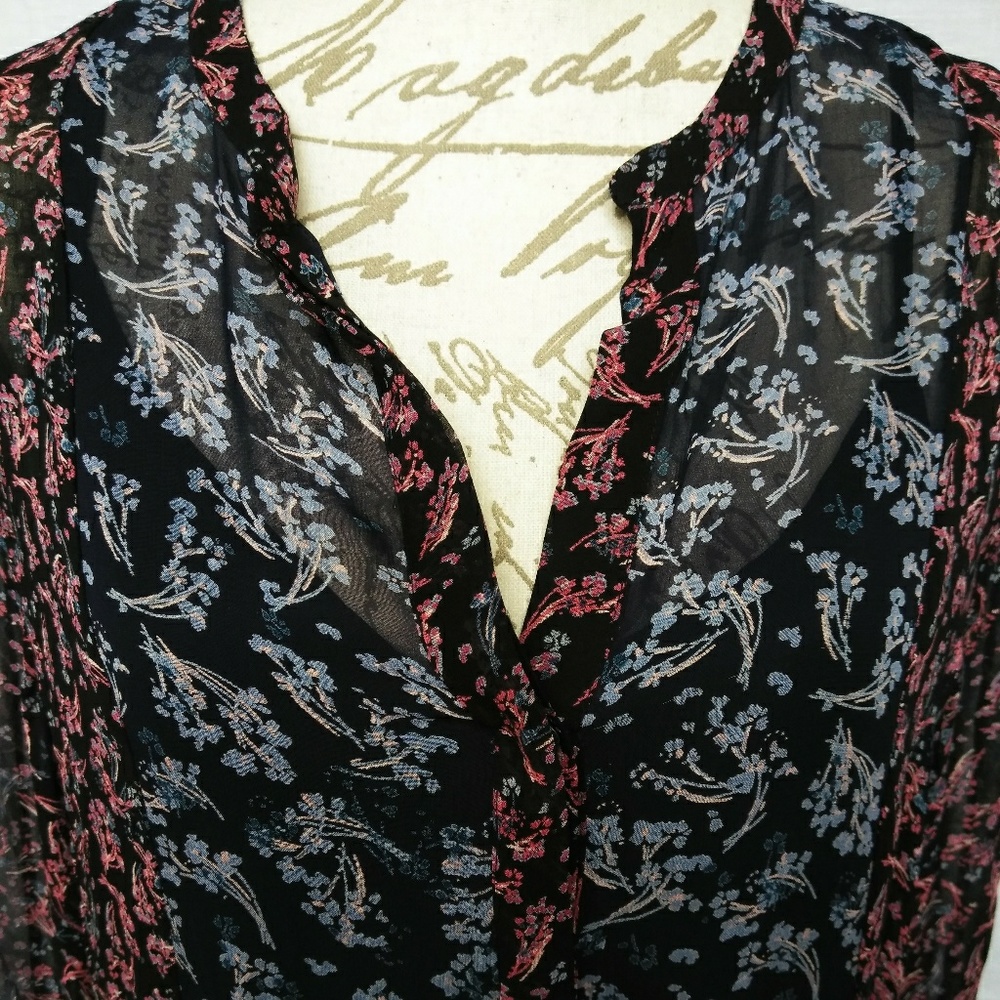 Lucky Brand Mixed Print Sheer Maja Dress - Picture 3 of 8